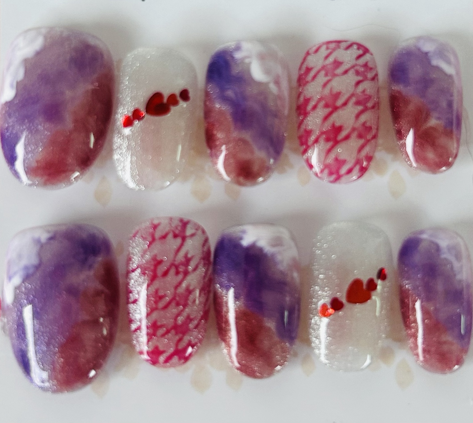Set de uñas press on Amethyst Love