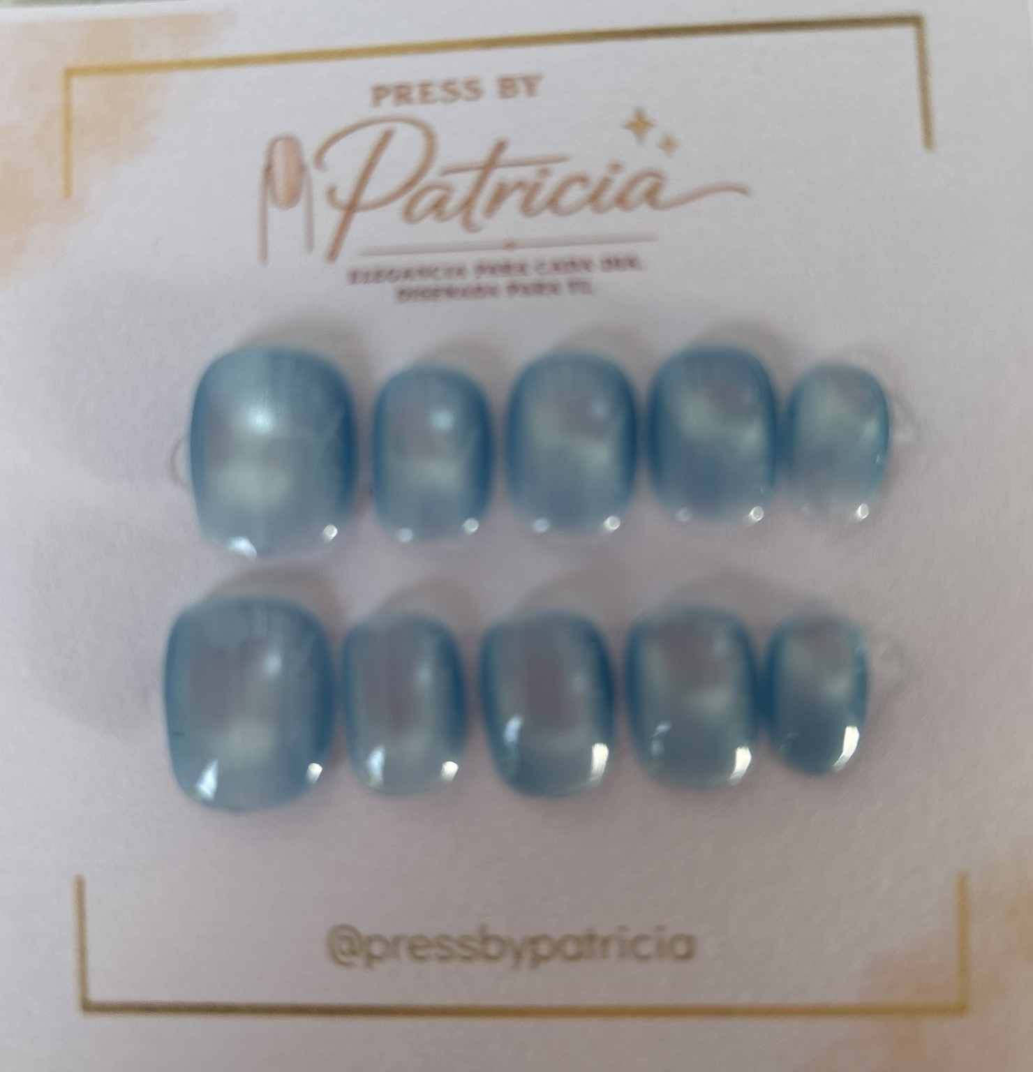 Set de uñas press on Aqua Veil