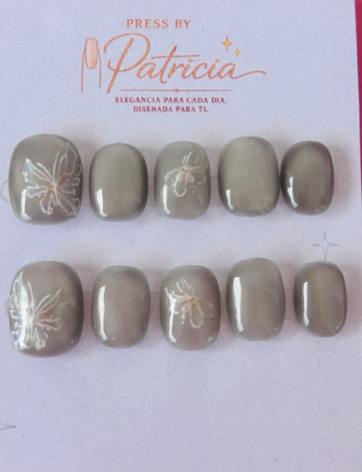 Set de uñas press on Butterfly Veil