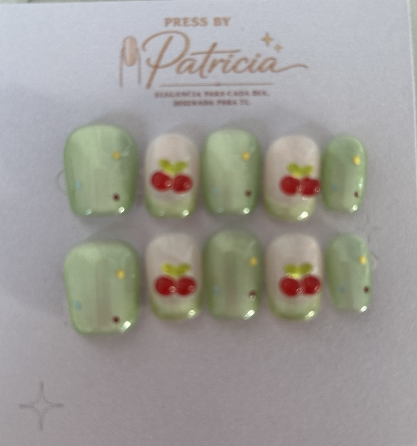 Set de uñas press on Cherry Spritz