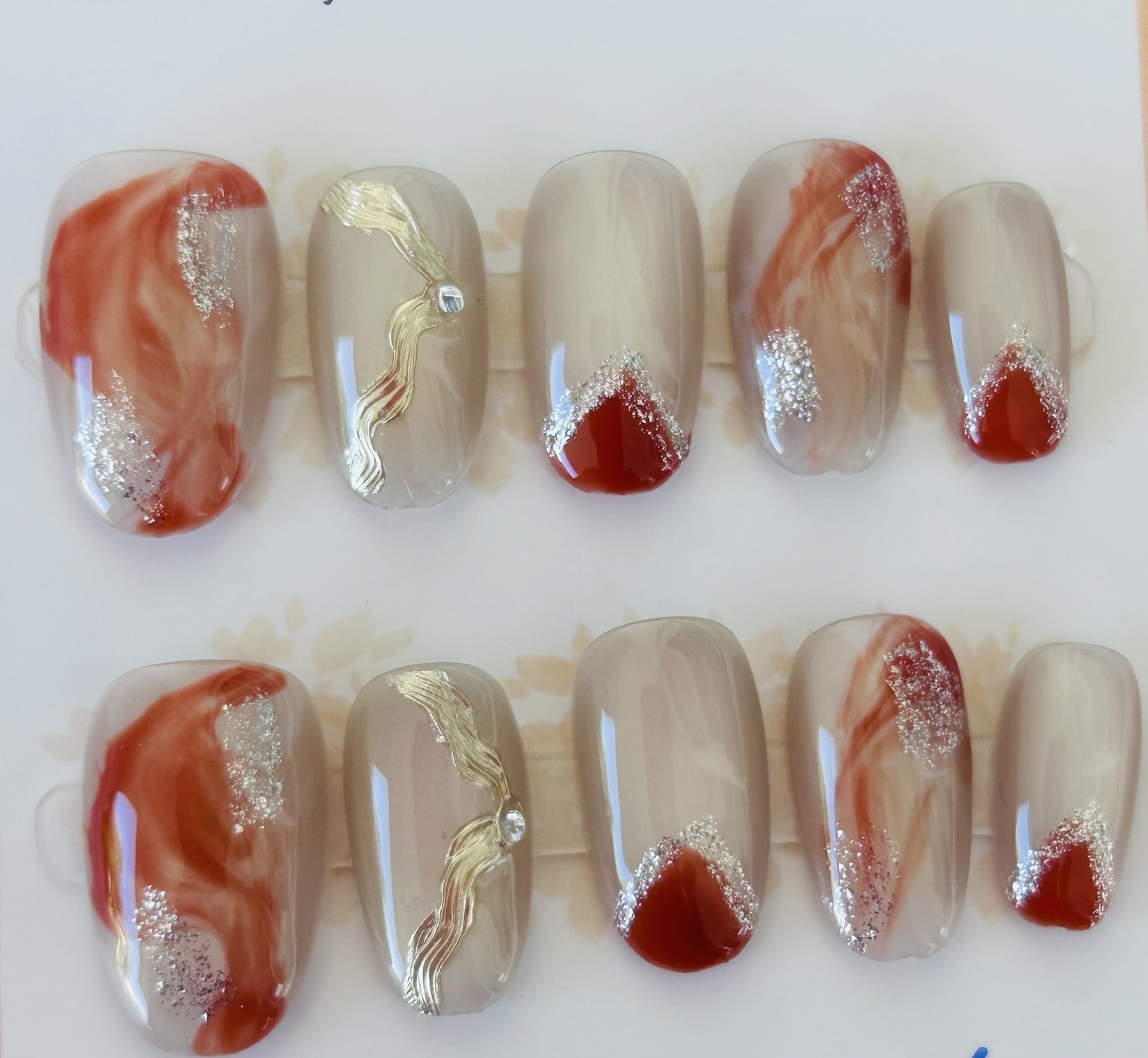Set de uñas press on Ember Veil