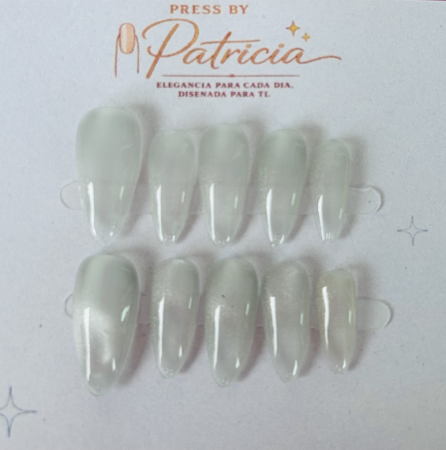Set de uñas press on Frosted Pearl