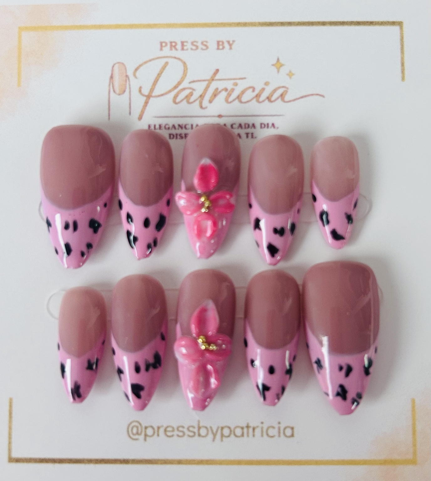 Set de uñas press on Fuchsia Prowl