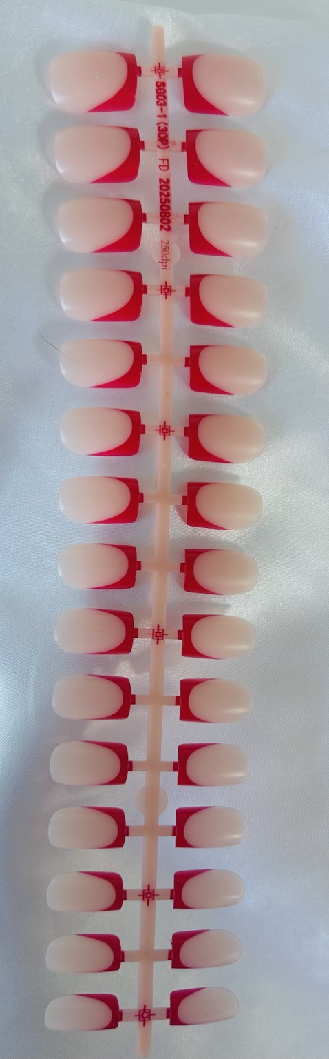 Set de 30 uñas press on Fuchsia Sweep