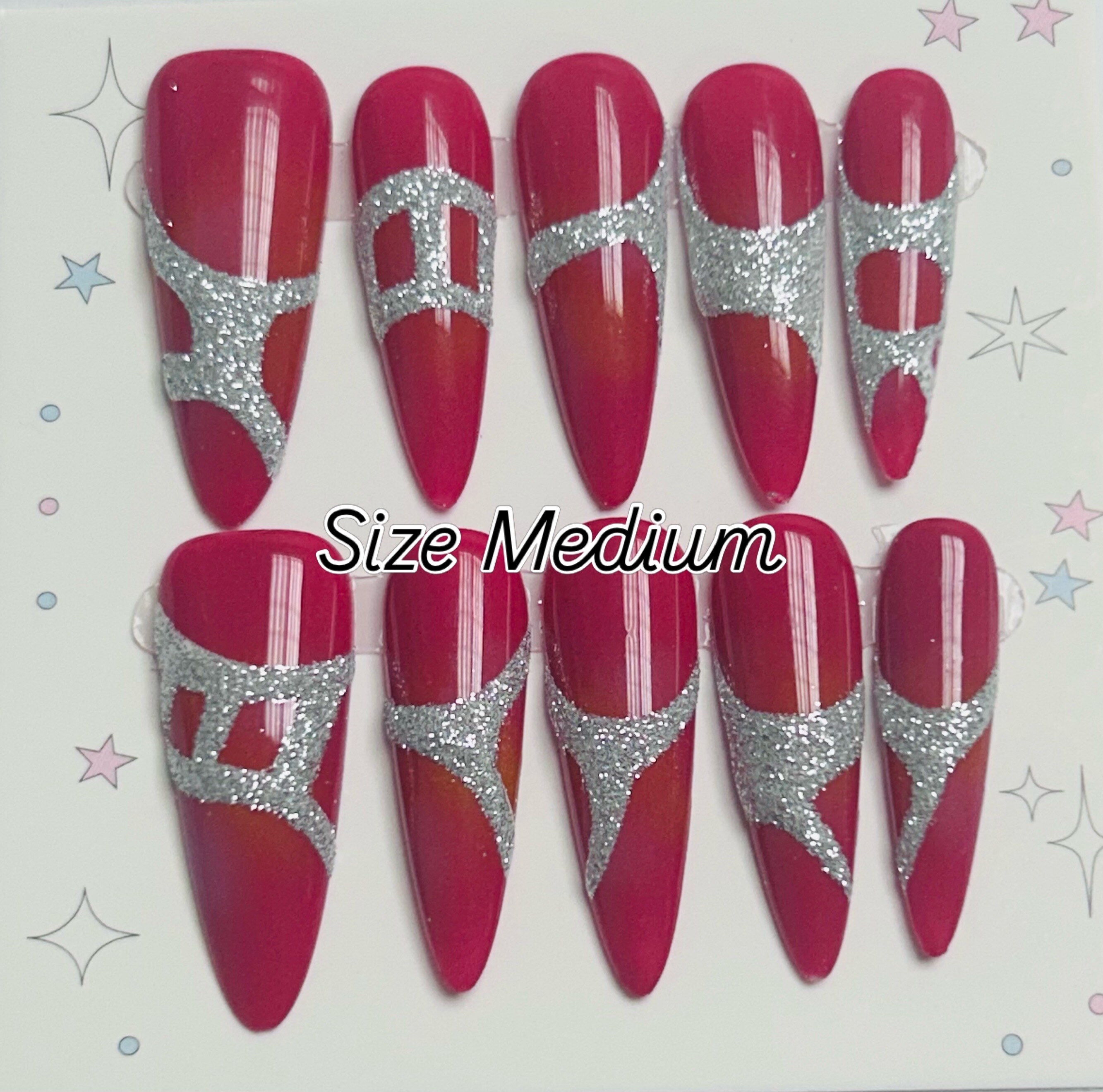 Set de uñas press on Fuchsia Voltage