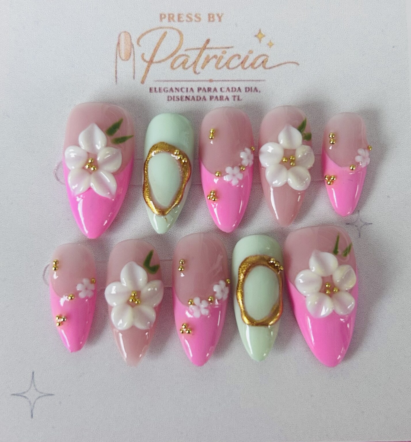 Set de uñas press on Gilded Peony