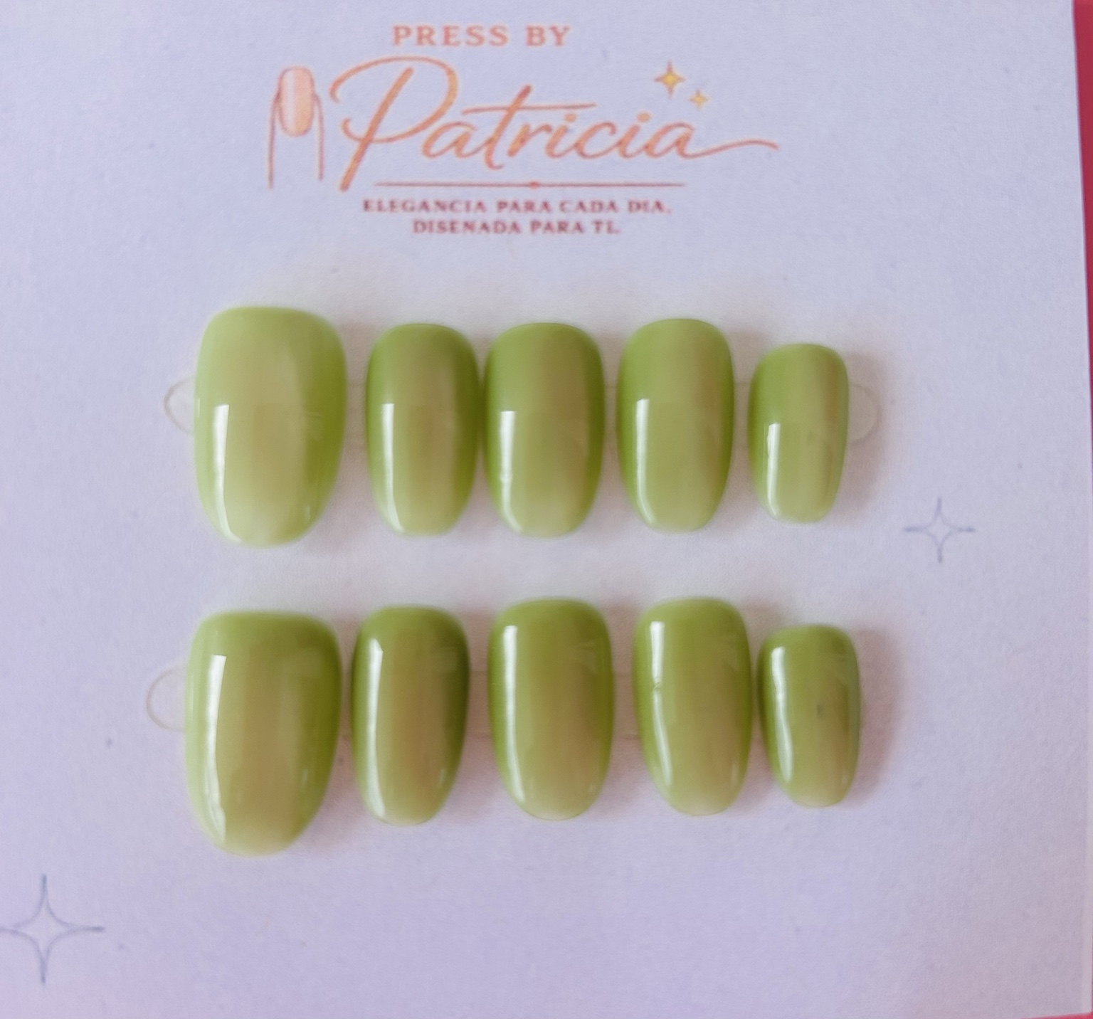 Set de uñas press on Lime Radiance