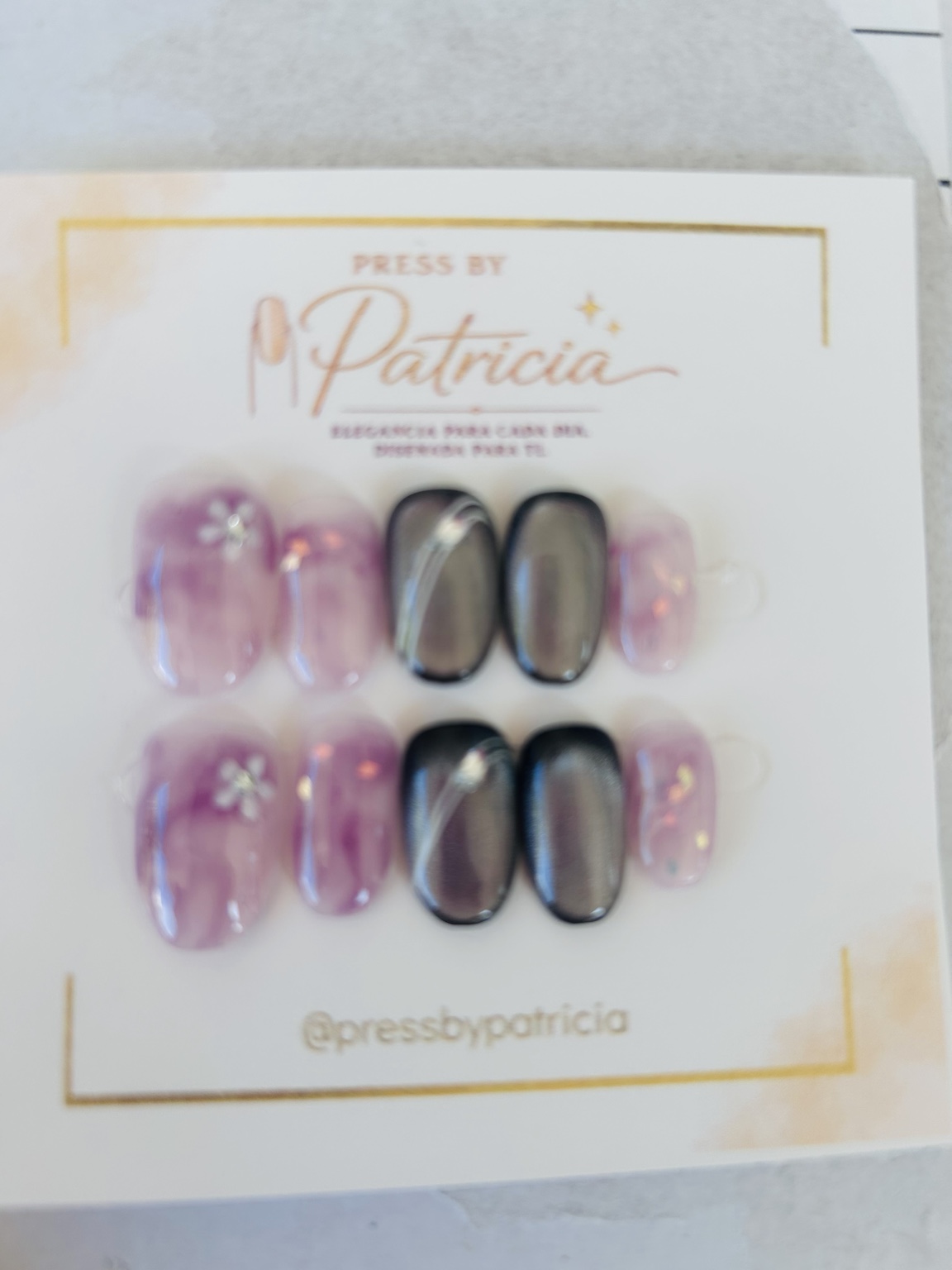 Set de uñas press on Midnight Rosé