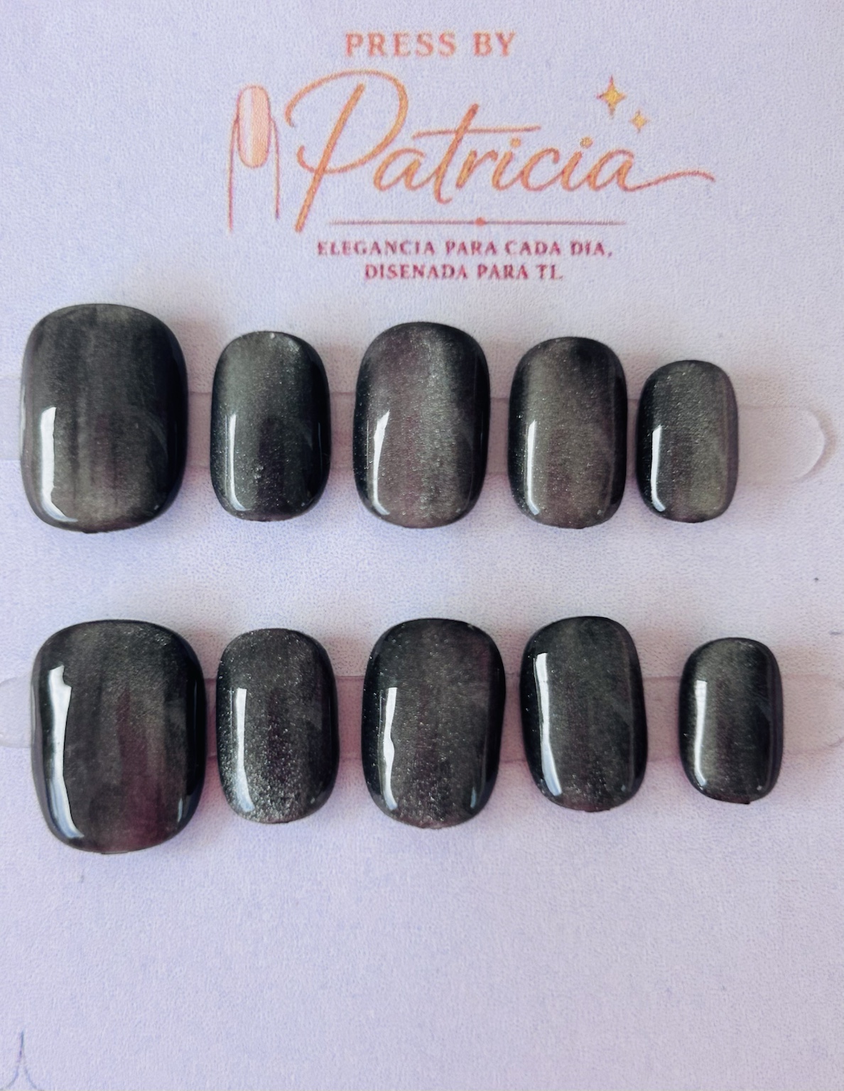 Set de uñas press on Midnight Shimmer