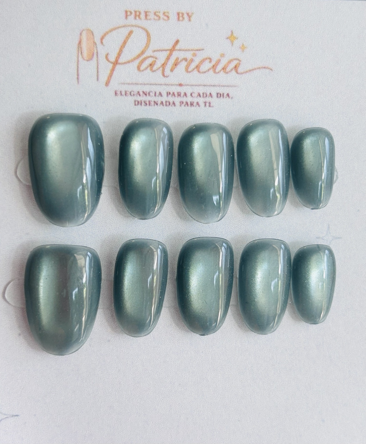 Set de uñas press on Ocean Mist