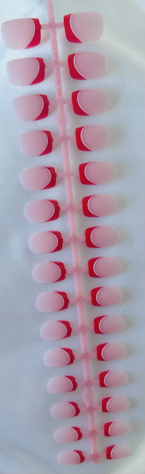 Set de 30 uñas press on Pink Halo