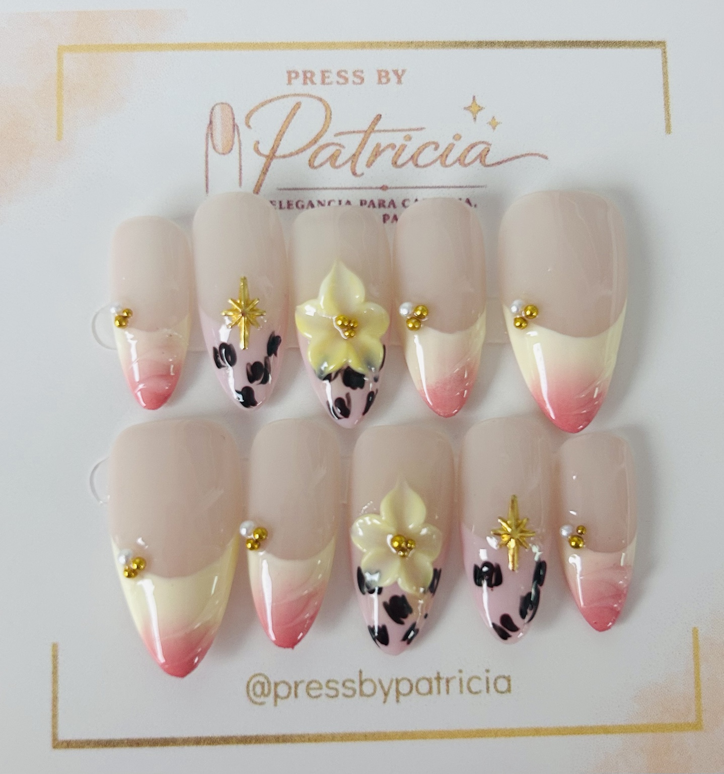 Set de uñas press on Savanna Bloom