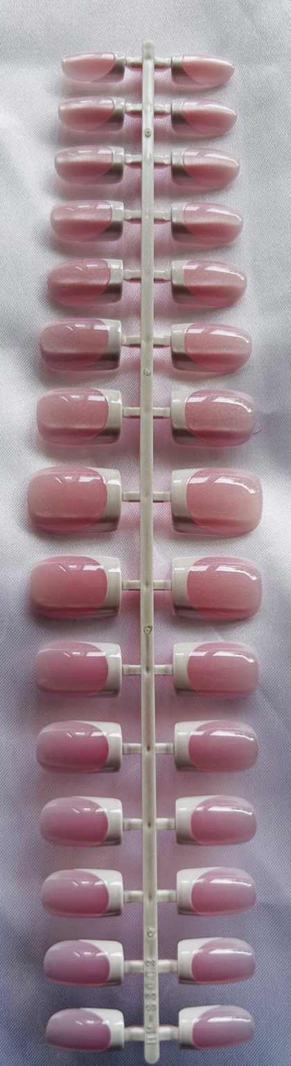 Set de 30 uñas press on Silver Blush