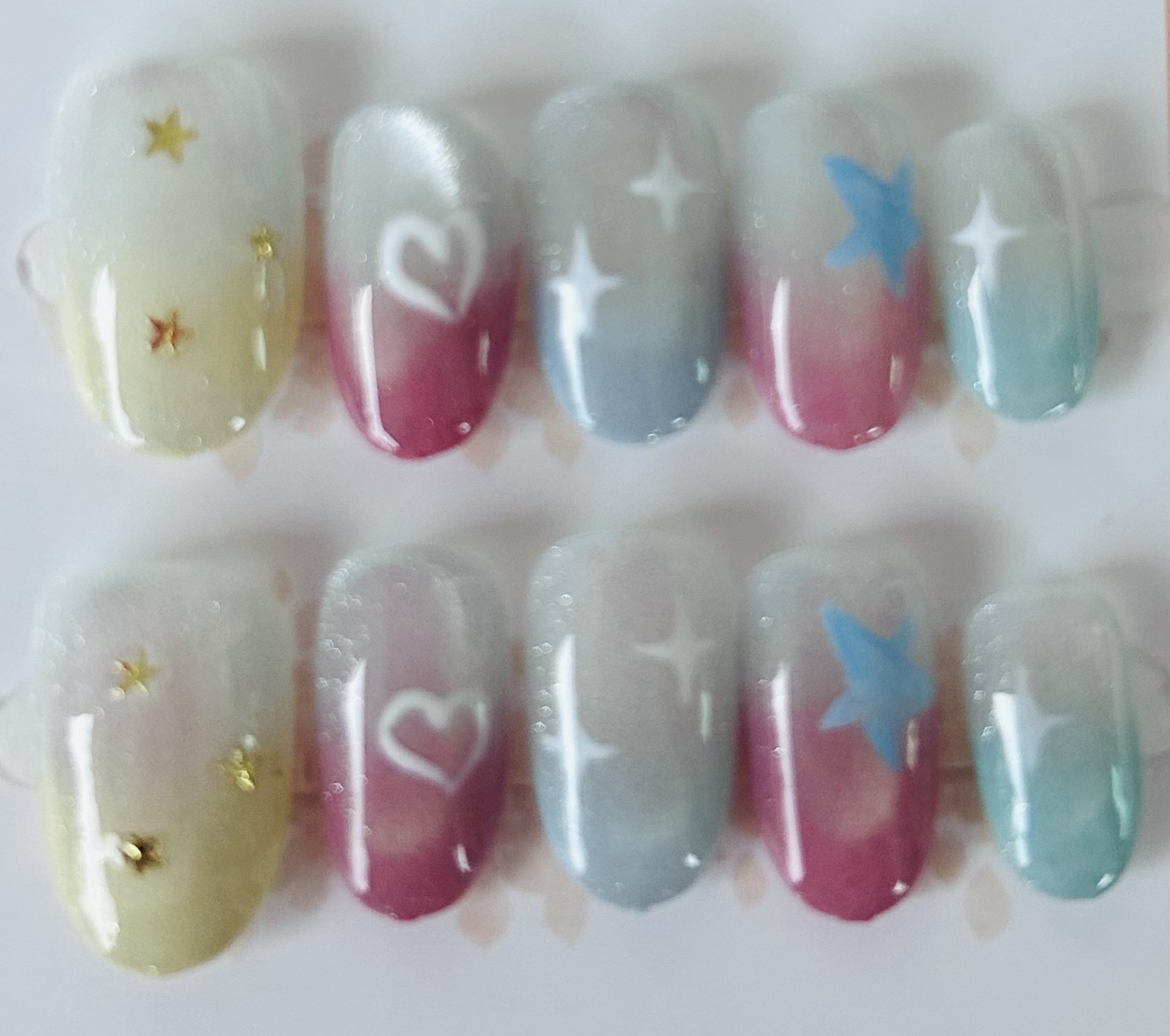 Set de uñas press on Starlit Candy