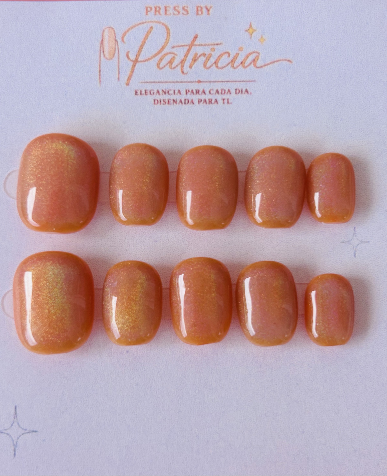 Set de uñas press on Sunset Pearl